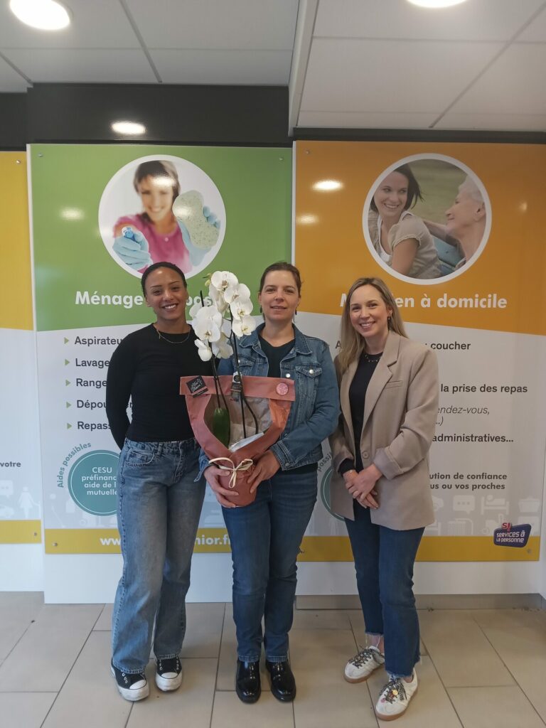 Les 10 ans d'ancienneté d'une intervenante à Quimper.